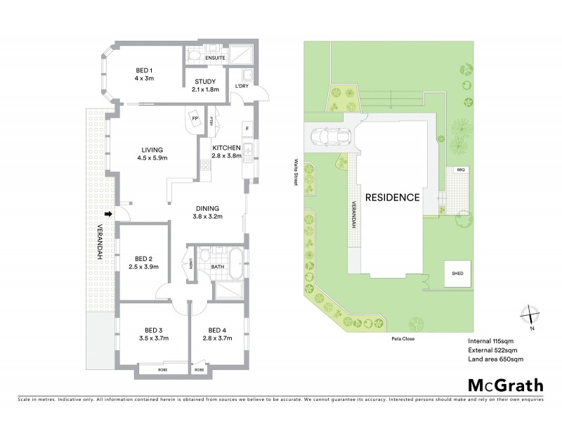 1 Peta Close, Bateau Bay NSW 2261 Floorplan