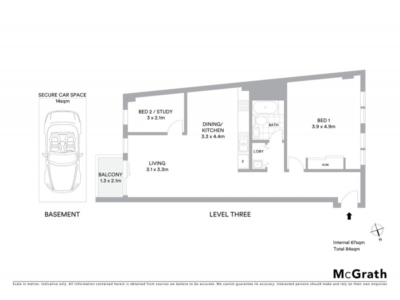 301/1 Phillip Street, Petersham NSW 2049 Floorplan
