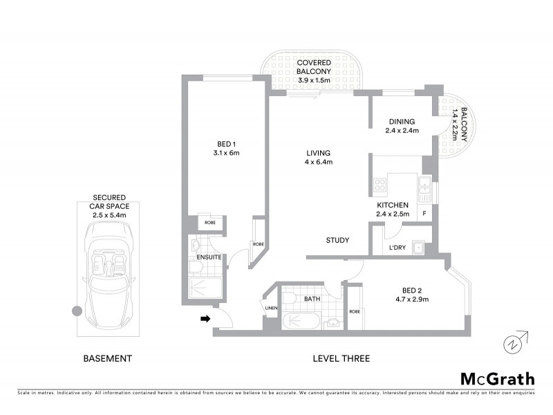 2301/219 Mitchell Road, Erskineville NSW 2043 Floorplan