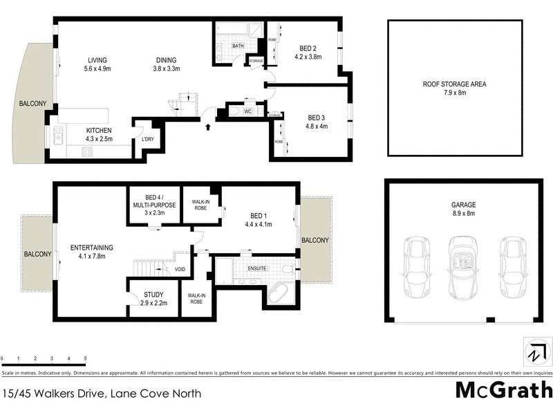 15/45 Walkers Drive, Lane Cove NSW 2066 Floorplan