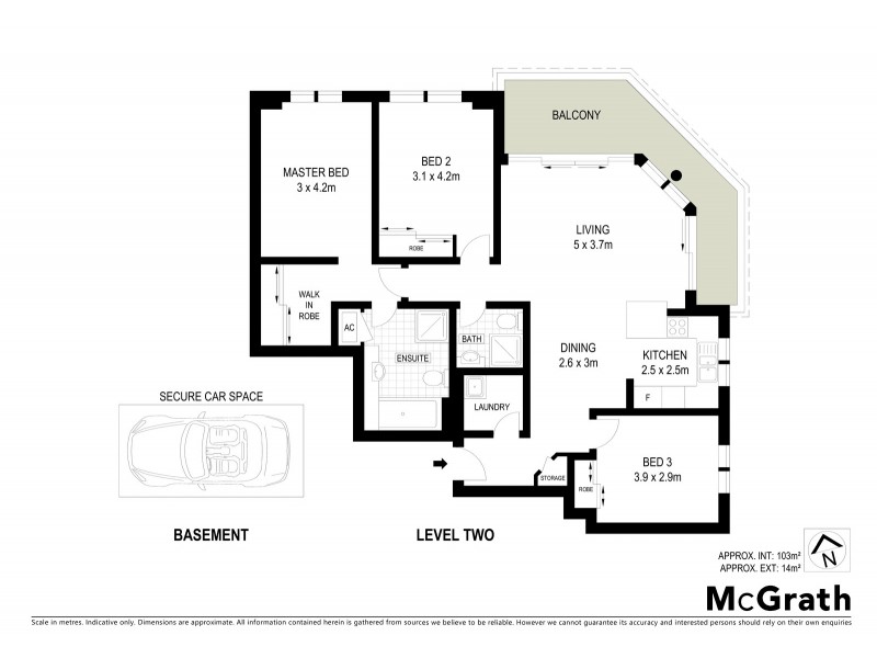 13/7 Crystal Street, Waterloo NSW 2017 Floorplan