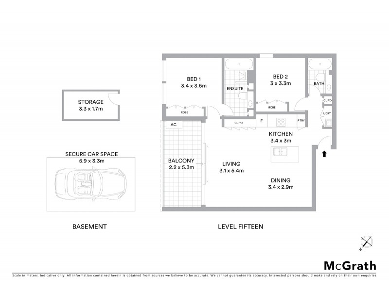 1509 The Quay South Tower 178 Thomas Street, Haymarket NSW 2000 Floorplan