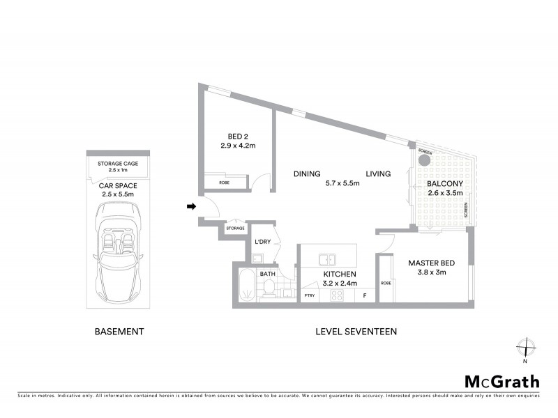 1708/1 Brodie Spark Drive, Wolli Creek NSW 2205 Floorplan