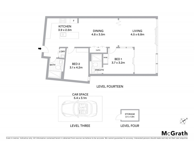 1405/18 Footbridge Boulevard, Wentworth Point NSW 2127 Floorplan