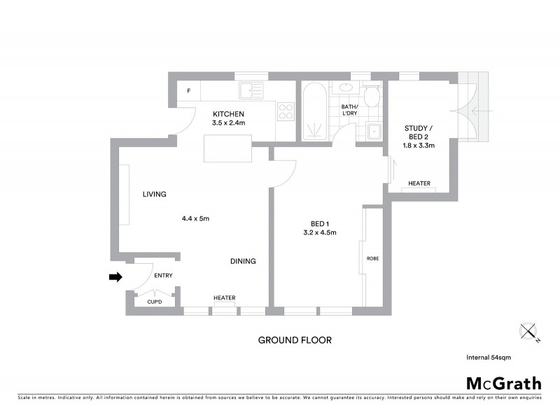2/33 Eildon Road, St Kilda VIC 3182 Floorplan