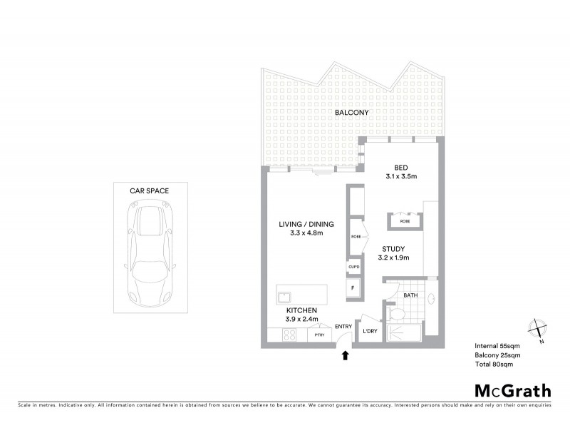 308/6 Victoria Street, St Kilda VIC 3182 Floorplan