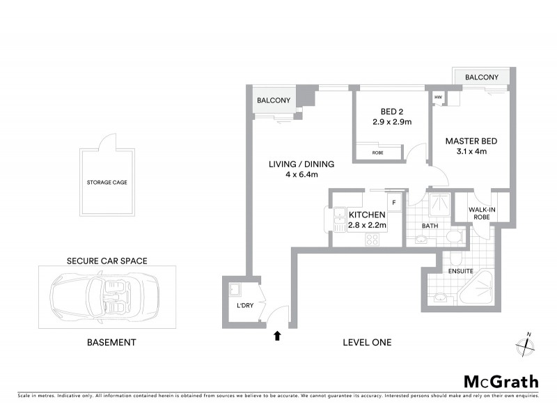 105/15 Queens Road, Melbourne VIC 3004 Floorplan