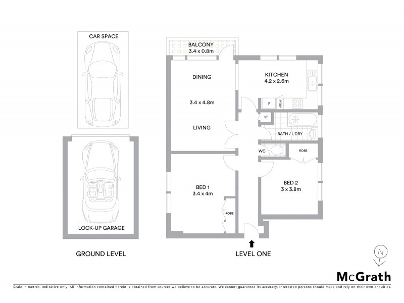 1/44 Robe Street, St Kilda VIC 3182 Floorplan