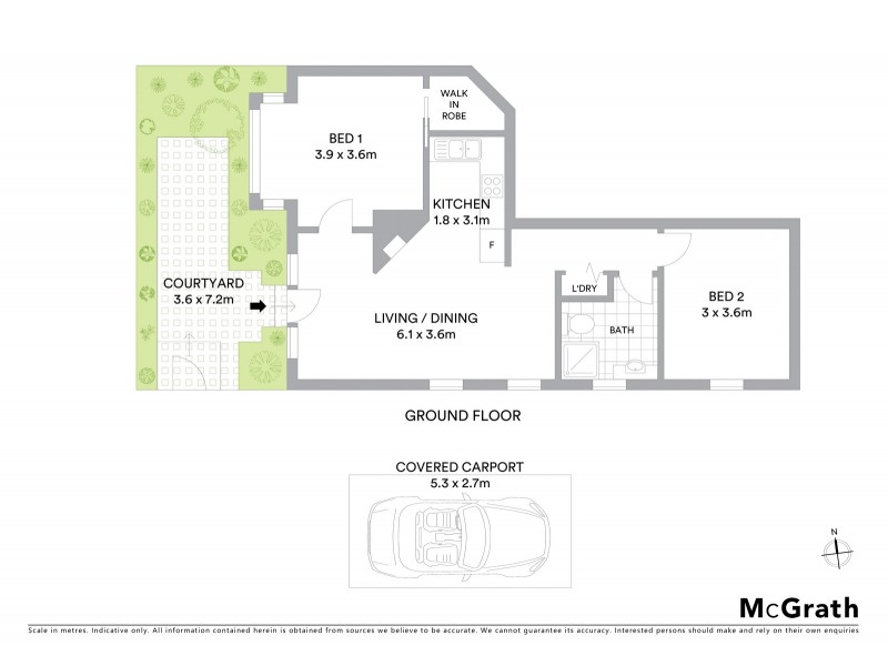 1/1 Lambeth Place, St Kilda VIC 3182 Floorplan