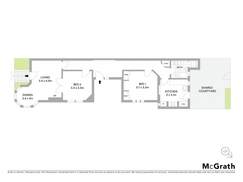 1/95 Grey Street, St Kilda VIC 3182 Floorplan