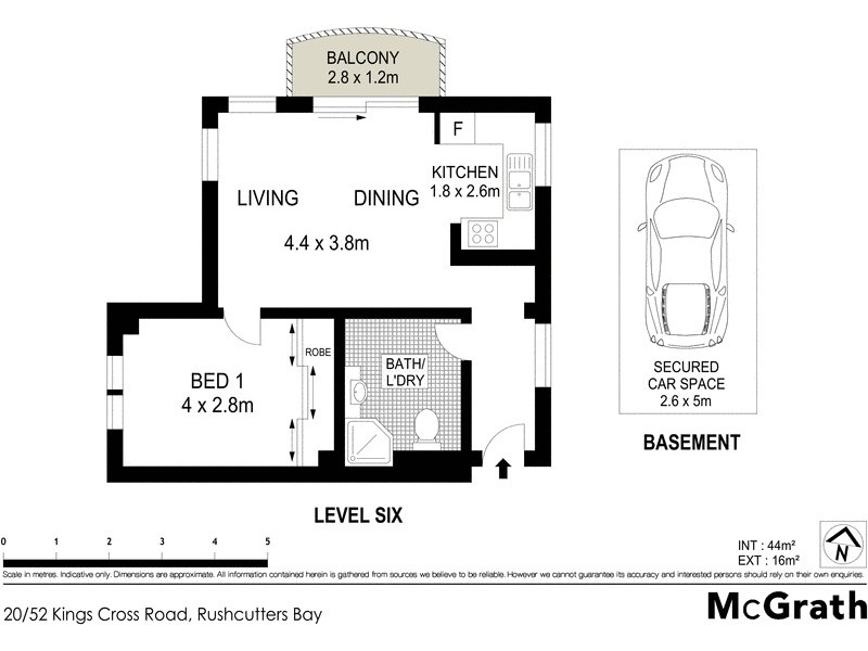 20/52 Kings Cross Road, Rushcutters Bay NSW 2011 Floorplan
