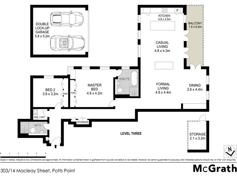 303/14 Macleay Street, Potts Point NSW 2011 Floorplan