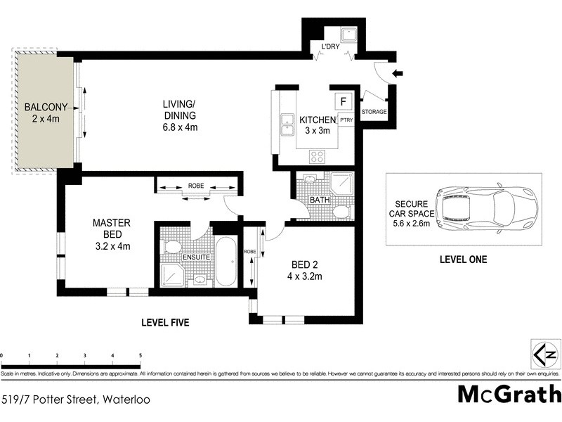 519/7 Potter Street, Waterloo NSW 2017 Floorplan