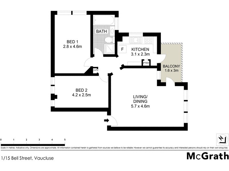 1/15 Bell Street, Vaucluse NSW 2030 Floorplan