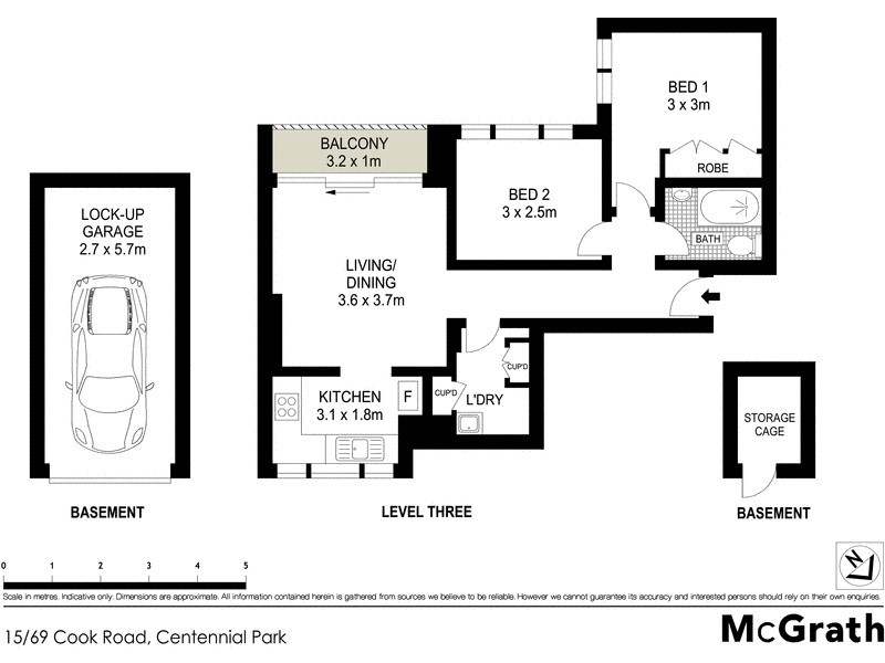 15/69 Cook Road, Centennial Park NSW 2021 Floorplan