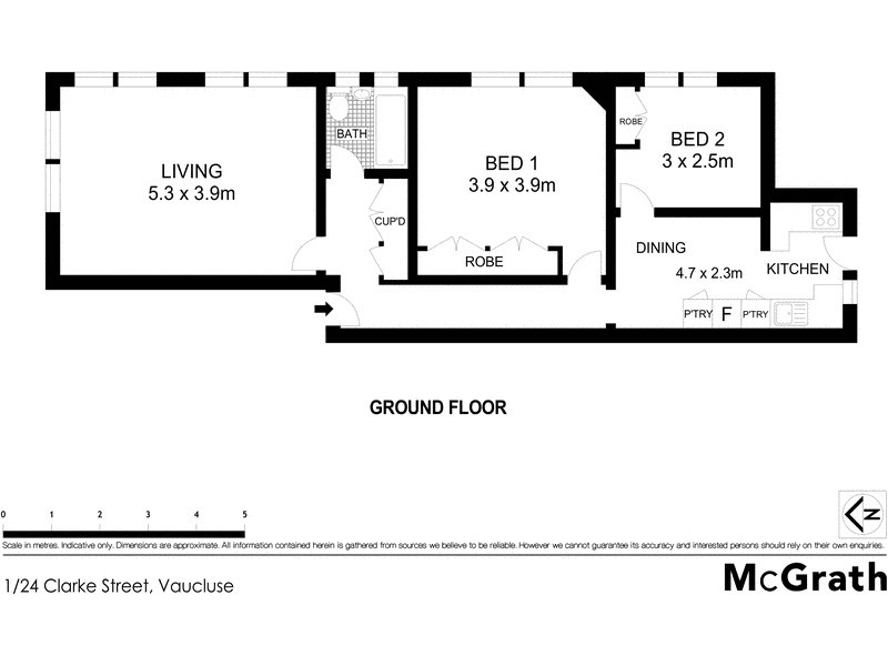1/24 Clarke Street, Vaucluse NSW 2030 Floorplan
