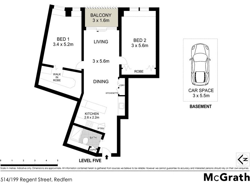 514/199 Regent Street, Redfern NSW 2016 Floorplan