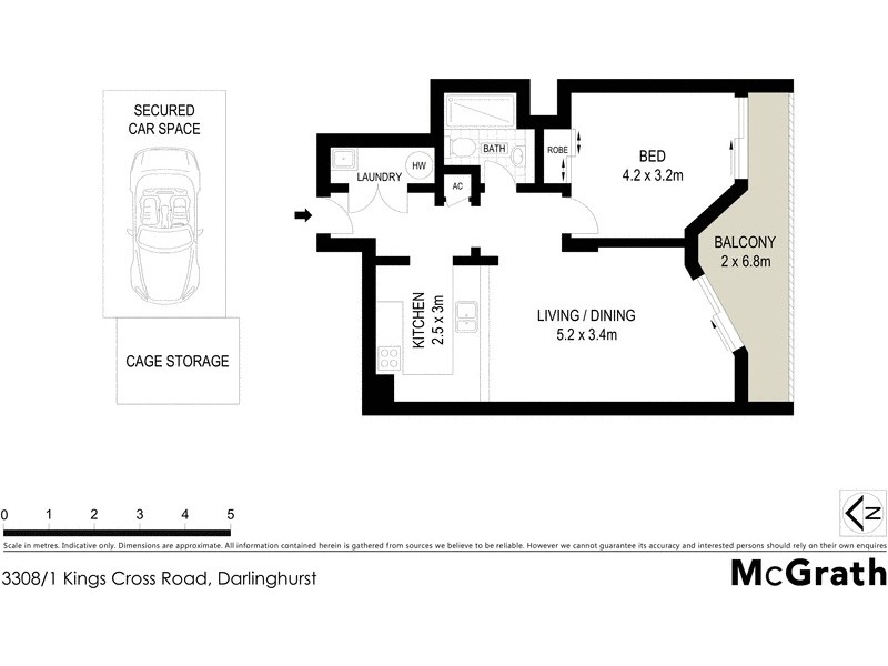 3308/1 Kings Cross Road, Darlinghurst NSW 2010 Floorplan