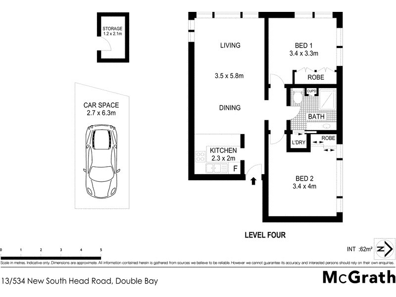 13/534 New South Head Road, Double Bay NSW 2028 Floorplan