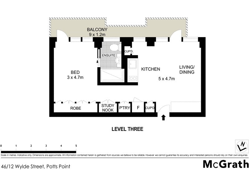 46/12 Wylde Street, Potts Point NSW 2011 Floorplan