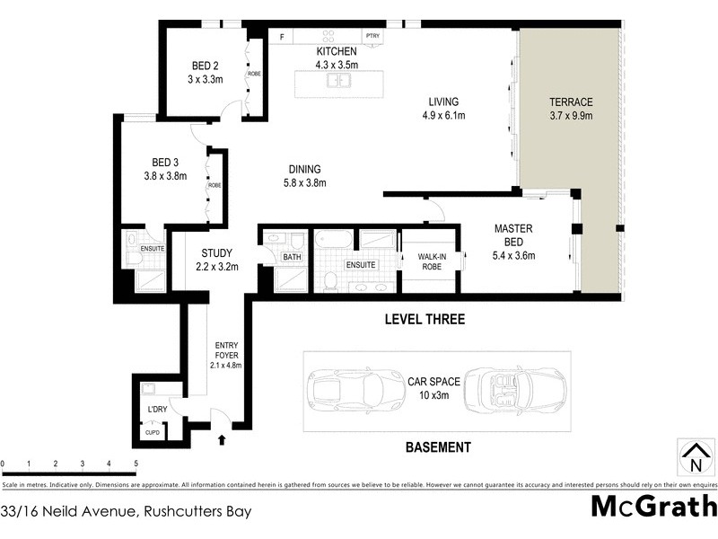 33/16 Neild Avenue, Rushcutters Bay NSW 2011 Floorplan