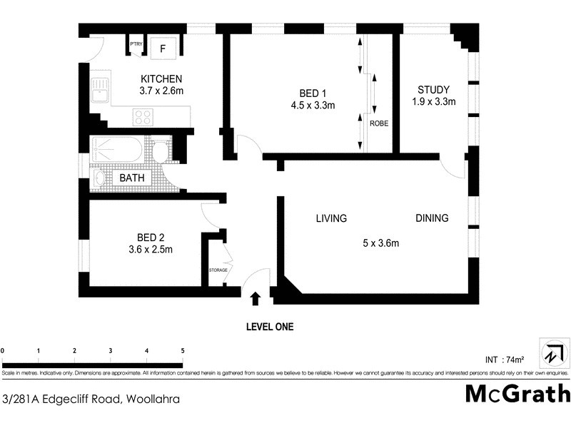 3/281A Edgecliff Road, Woollahra NSW 2025 Floorplan