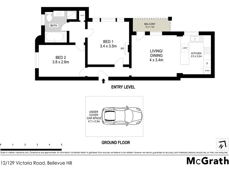 12/129 Victoria Road, Bellevue Hill NSW 2023 Floorplan