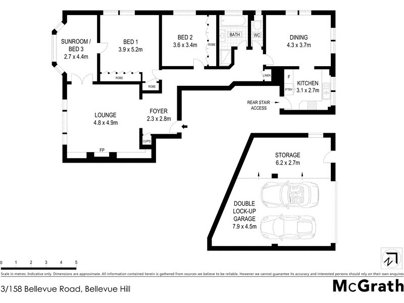 3/158 Bellevue Road, Bellevue Hill NSW 2023 Floorplan