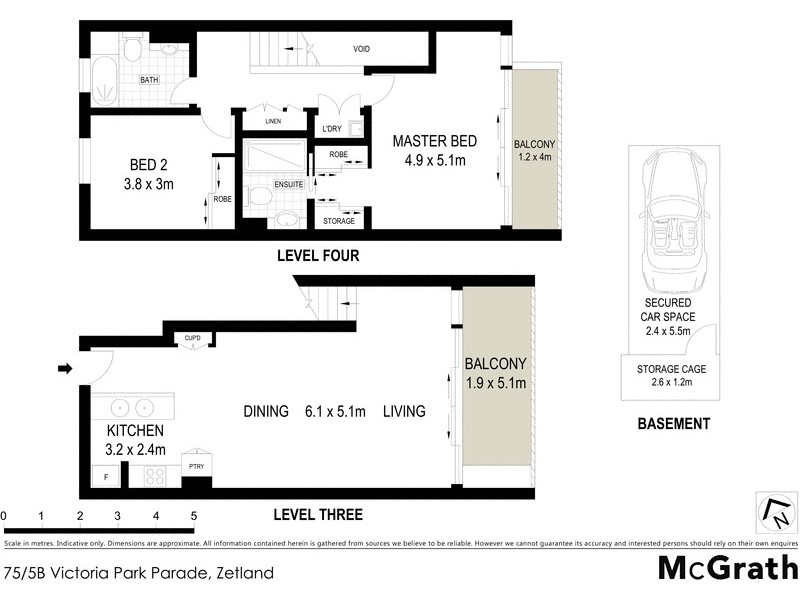 75/5B Victoria Park Parade, Zetland NSW 2017 Floorplan