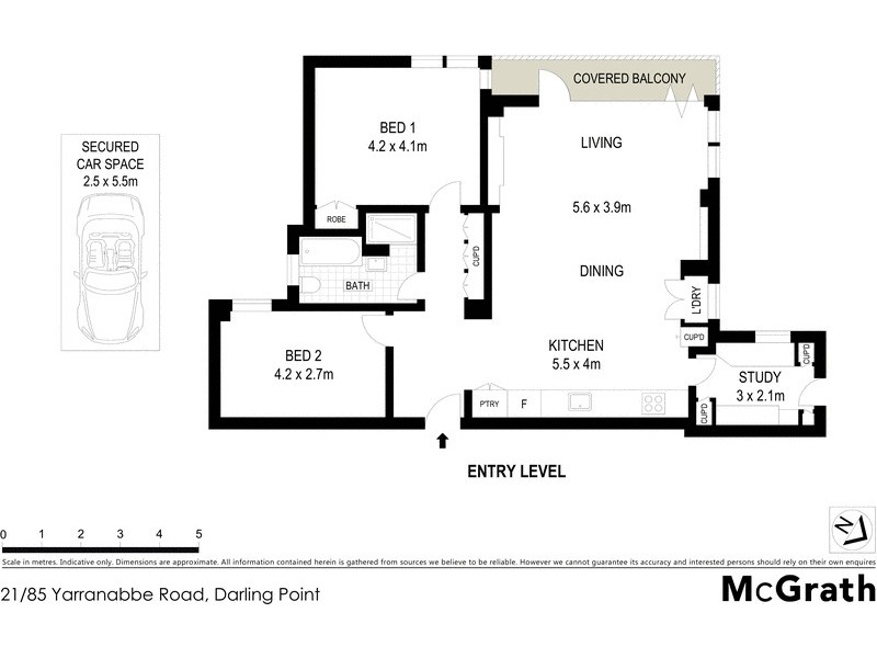 21/85 Yarranabbe Road, Darling Point NSW 2027 Floorplan