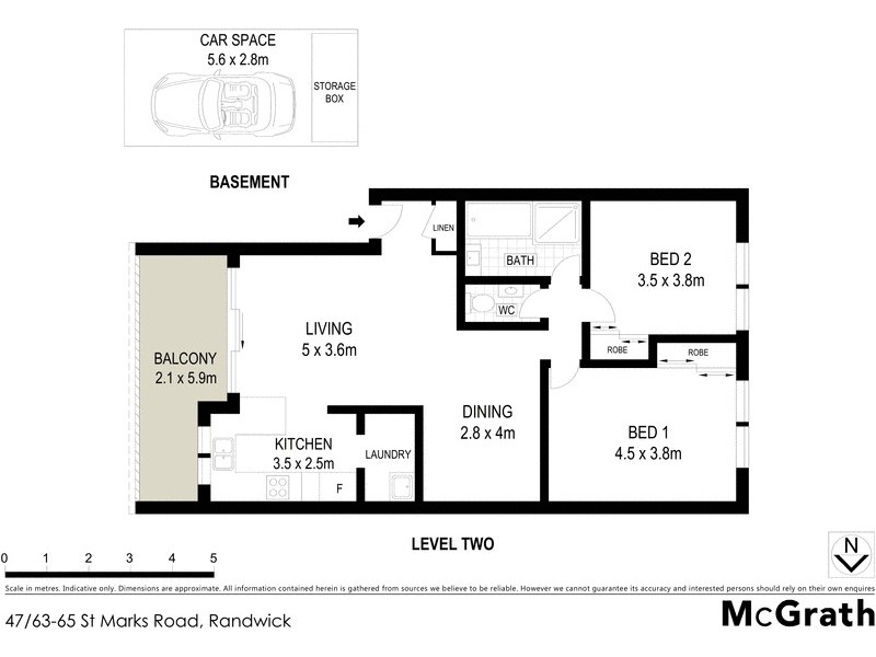 47/63 St Marks Road, Randwick NSW 2031 Floorplan
