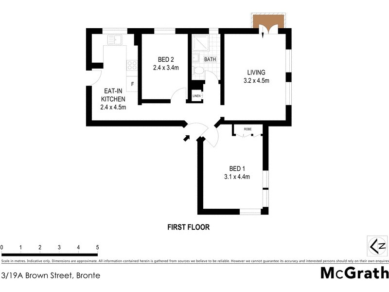 3/19A Brown Street, Bronte NSW 2024 Floorplan