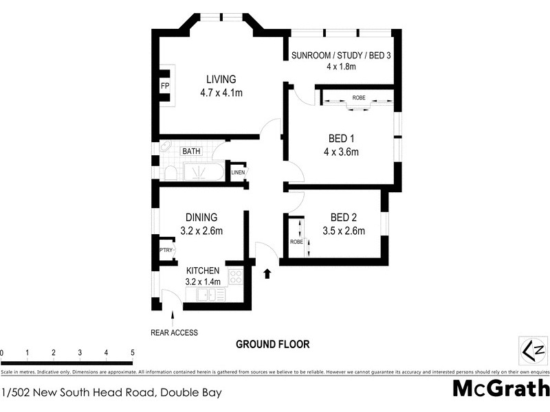 1/502 New South Head Road, Double Bay NSW 2028 Floorplan