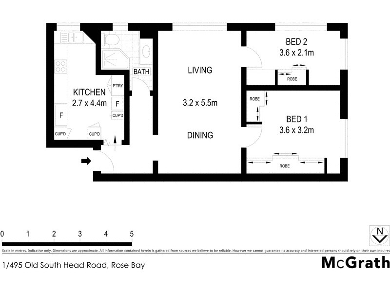 1/495 Old South Head Road, Rose Bay NSW 2029 Floorplan