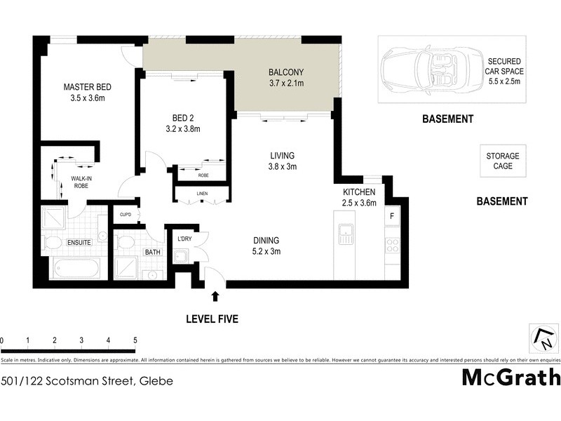 501/2 Scotsman Street, Glebe NSW 2037 Floorplan