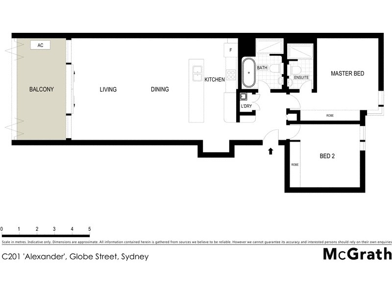 C201 Alexander, Globe Street, Sydney NSW 2000 Floorplan