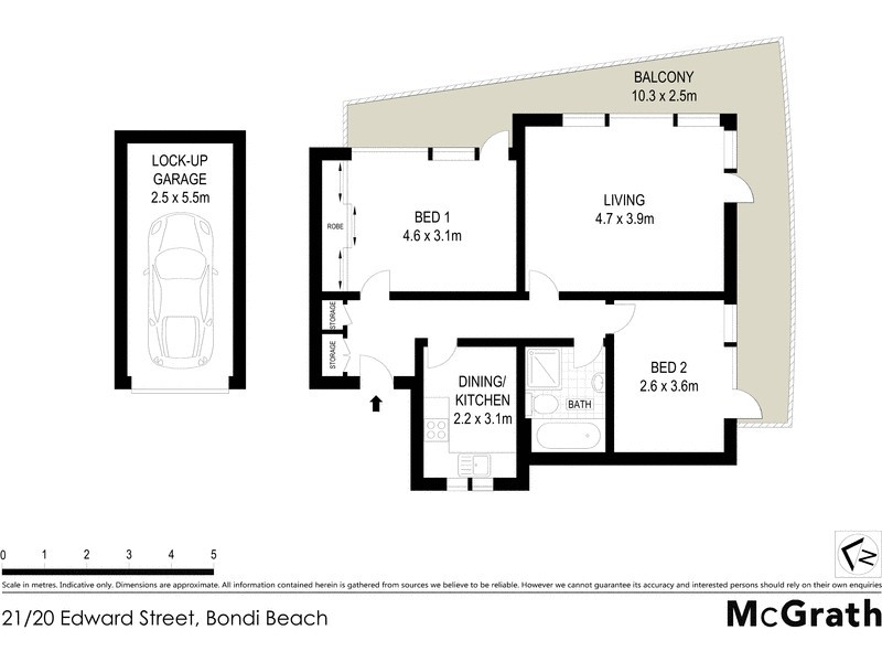 21/20 Edward Street, Bondi Beach NSW 2026 Floorplan