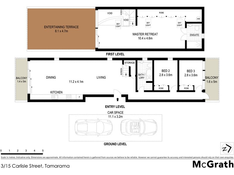 3/15 Carlisle Street, Tamarama NSW 2026 Floorplan