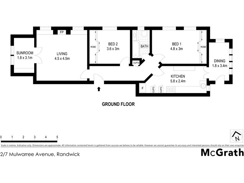 2/7 Mulwarree Avenue, Randwick NSW 2031 Floorplan