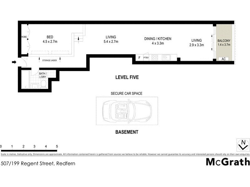 507/199 Regent Street, Redfern NSW 2016 Floorplan