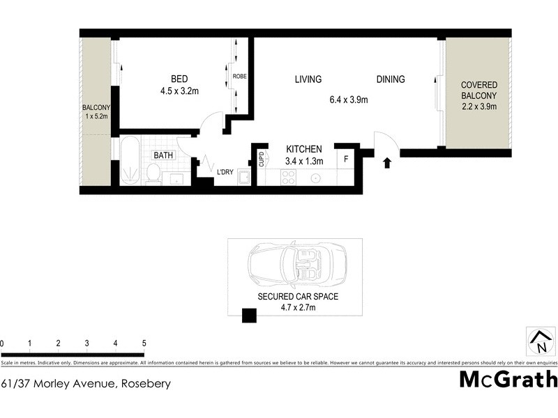 61/37 Morley Avenue, Rosebery NSW 2018 Floorplan