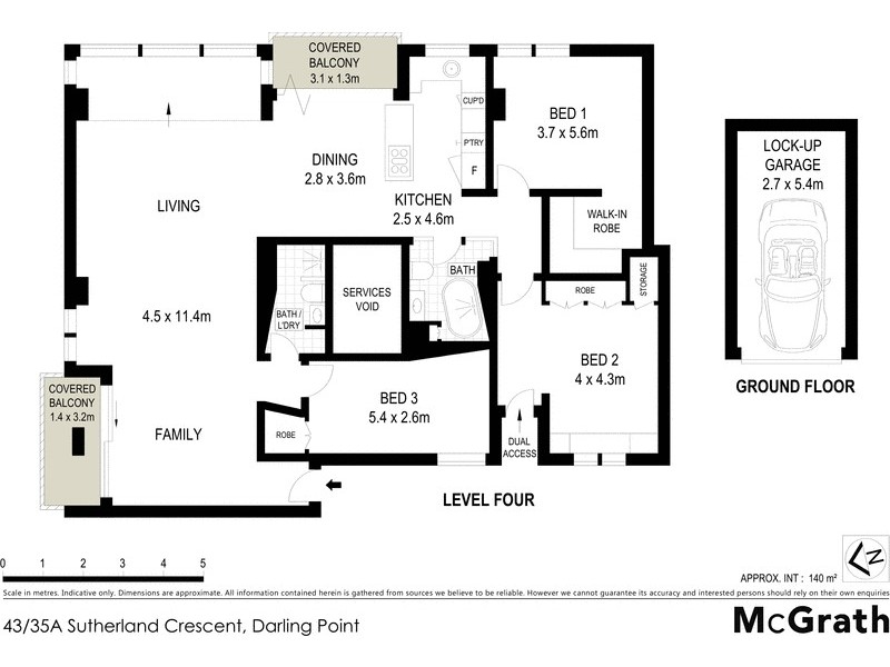 43/35A Sutherland Crescent, Darling Point NSW 2027 Floorplan