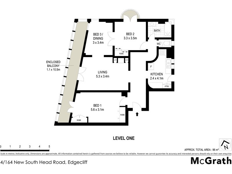 4/164 New South Head Road, Edgecliff NSW 2027 Floorplan