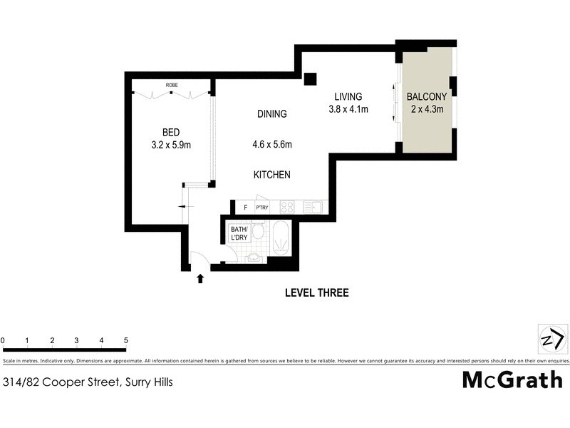 314/82 Cooper Street, Surry Hills NSW 2010 Floorplan