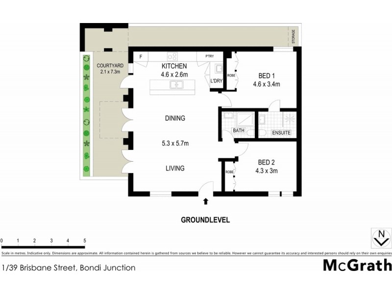1/39 Brisbane Street, Bondi Junction NSW 2022 Floorplan