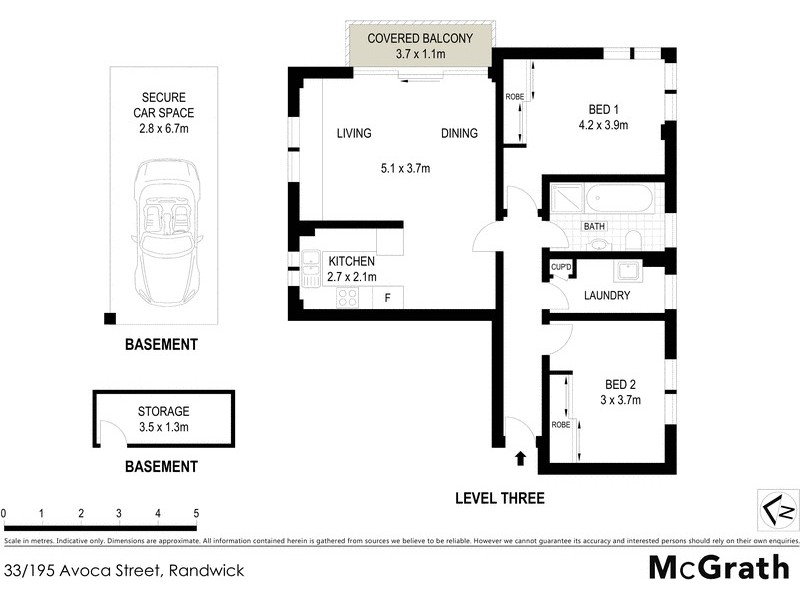 33/195 Avoca Street, Randwick NSW 2031 Floorplan
