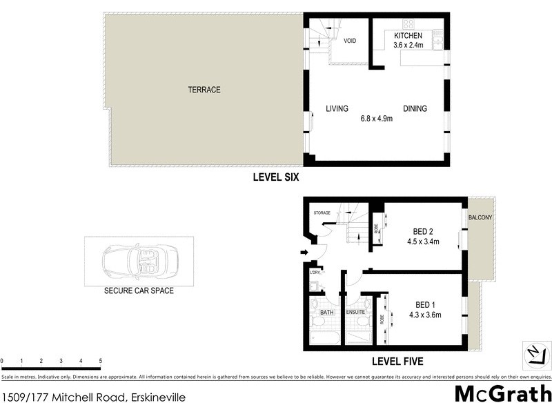1509/177 Mitchell Road, Erskineville NSW 2043 Floorplan