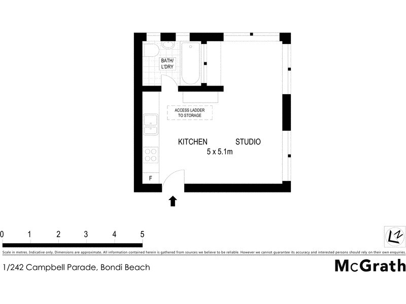 1/242 Campbell Parade, Bondi Beach NSW 2026 Floorplan