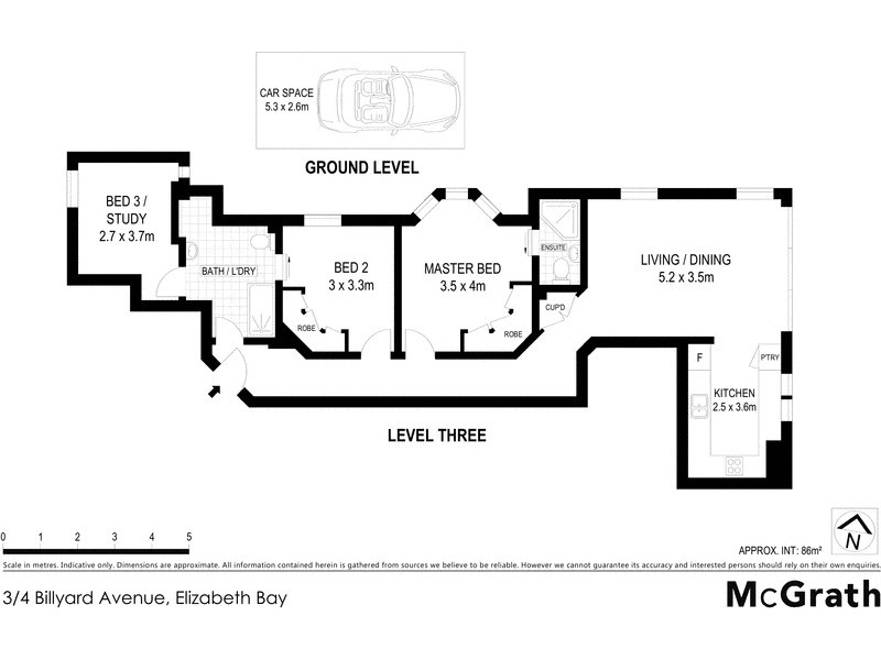 3/4 Billyard Avenue, Elizabeth Bay NSW 2011 Floorplan