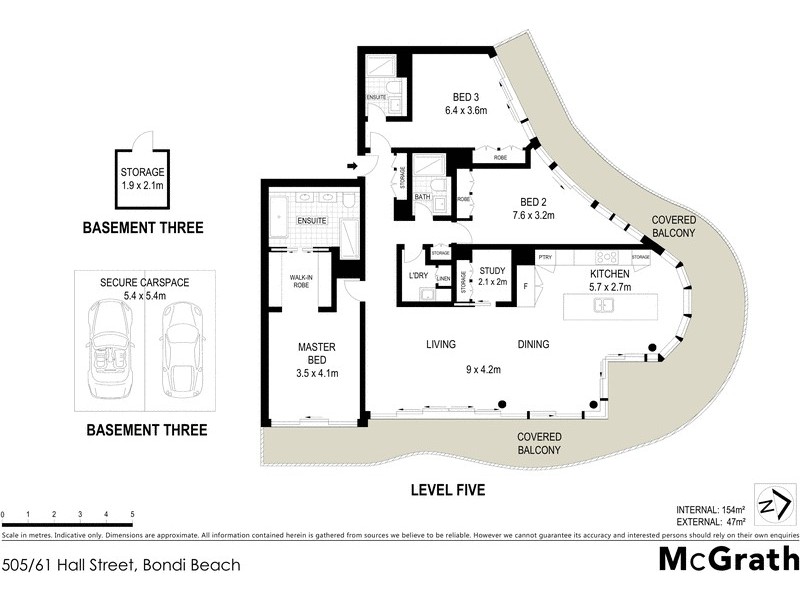 505/61 Hall Street, Bondi Beach NSW 2026 Floorplan